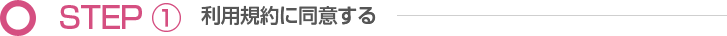 STEP1利用規約に同意する
