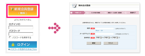 登録項目の入力